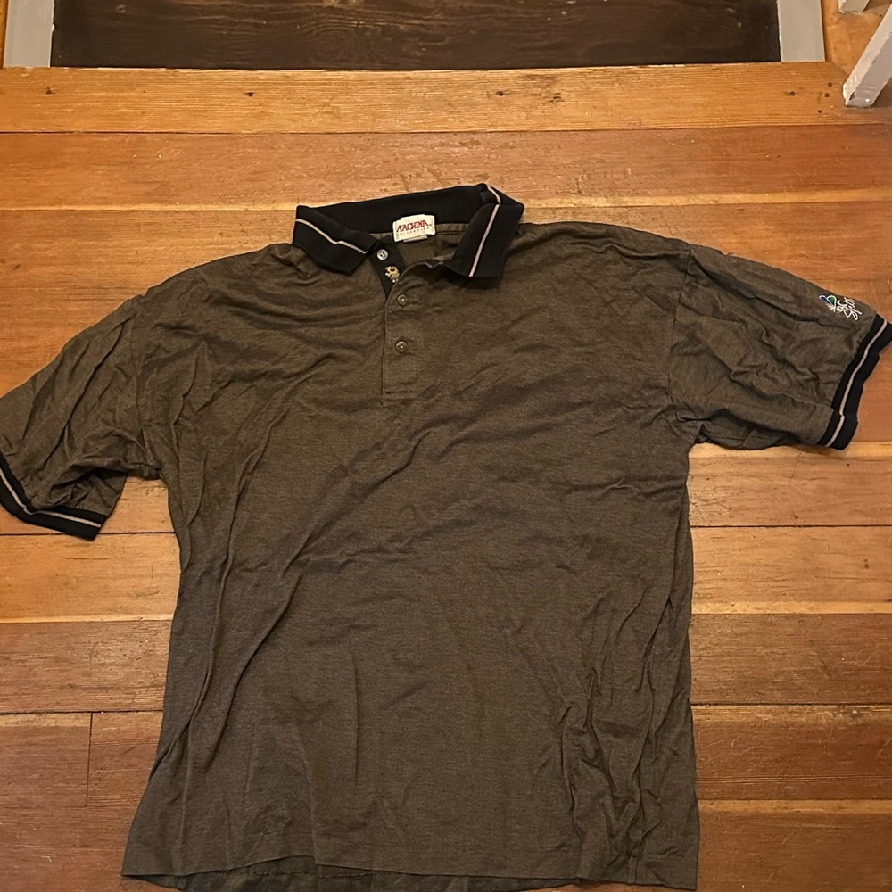 Classic Brown Polo Shirt with Black Trim